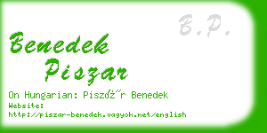 benedek piszar business card